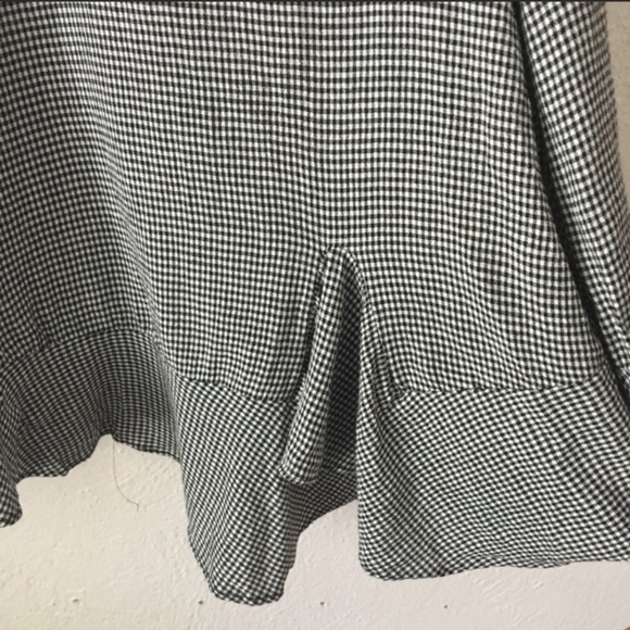 Zara Pin Check Bell Sleeve Blouse - Picture 7 of 8